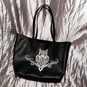 Hand painted leather Celtic knotwork owl purse - PRICE FIRM